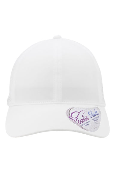 Infinity Her Hats GABY Womens Perforated Performance Adjustable Hat White Flat Front