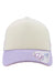 Infinity Her Hats ROSIE Womens Foam Adjustable Trucker Hat Ivory/Lavender Purple Flat Front