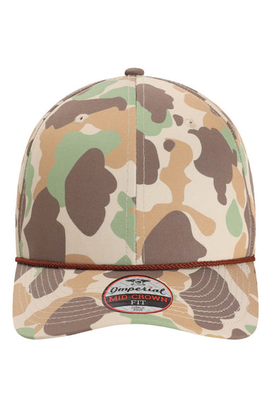 Imperial Hats 5058 Mens The Outtasite Adjustable Hat Frog Skin Camo Brown Flat Front