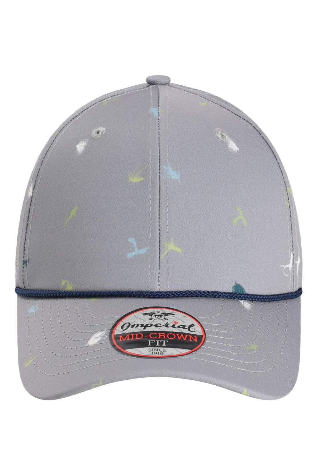 Imperial Hats 5058 Mens The Outtasite Adjustable Hat Grey Flat Front