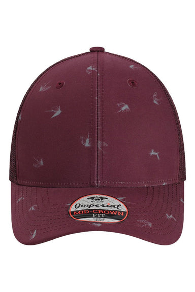 Imperial Hats 4074 Mens The Passenger Side Adjustable Hat Maroon Flat Front