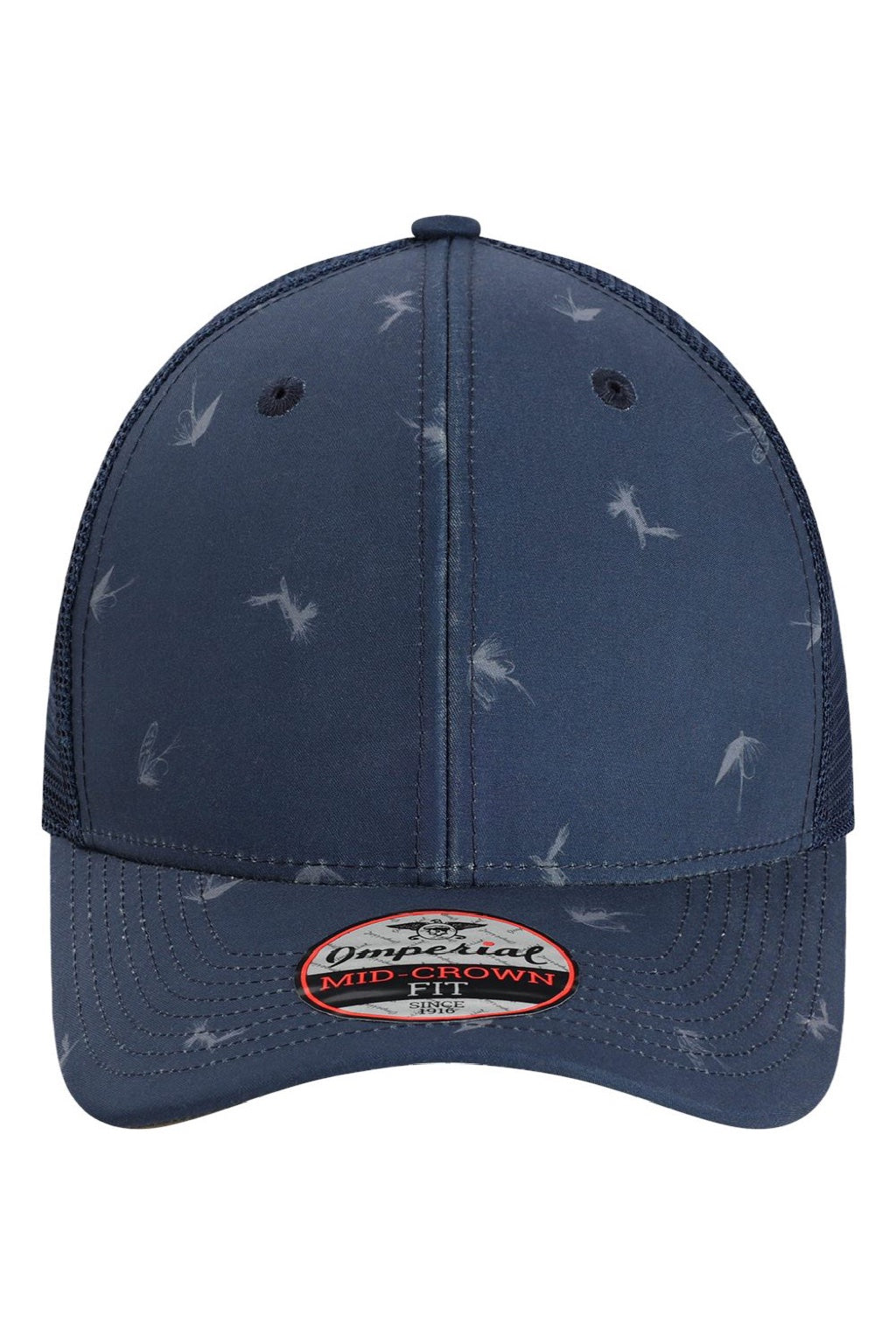 Imperial Hats 4074 Mens The Passenger Side Adjustable Hat Navy Blue Flat Front