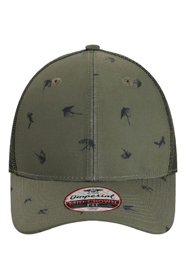 Imperial Hats 4074 Mens The Passenger Side Adjustable Hat Olive Green Flat Front