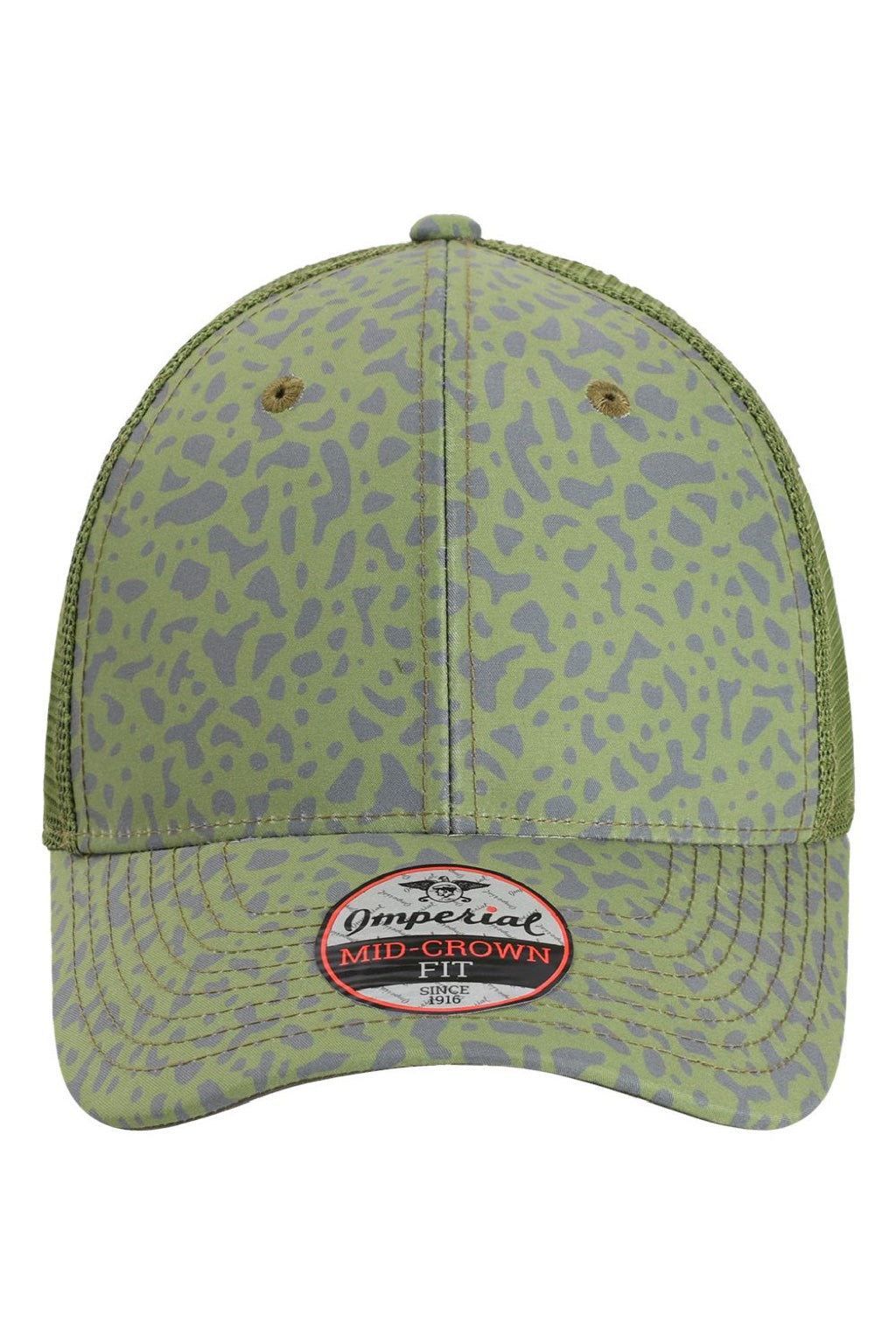Imperial Hats 4074 Mens The Passenger Side Adjustable Hat Trout Olive Green Flat Front