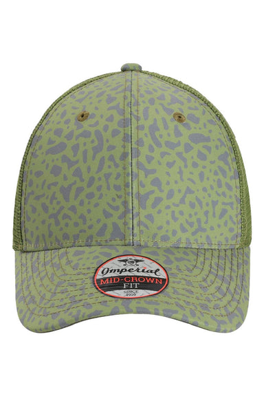 Imperial Hats 4074 Mens The Passenger Side Adjustable Hat Trout Olive Green Flat Front