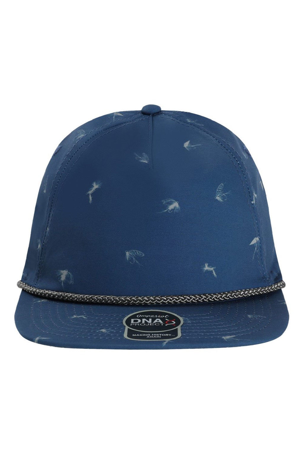 Imperial Hats DNA014 Mens The Golden Hour Adjustable Hat Navy Blue Flat Front