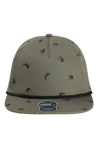 Imperial Hats DNA014 Mens The Golden Hour Adjustable Hat Olive Green Flat Front