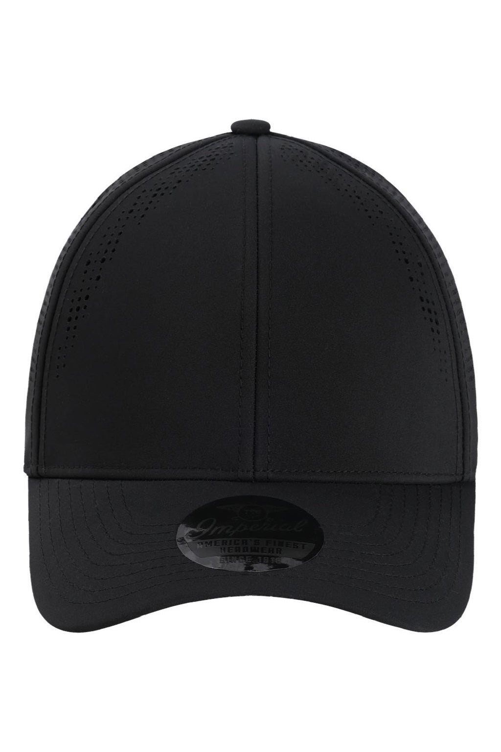 Imperial Hats S1502 Mens The Alpha Adjustable Hat Black Flat Front