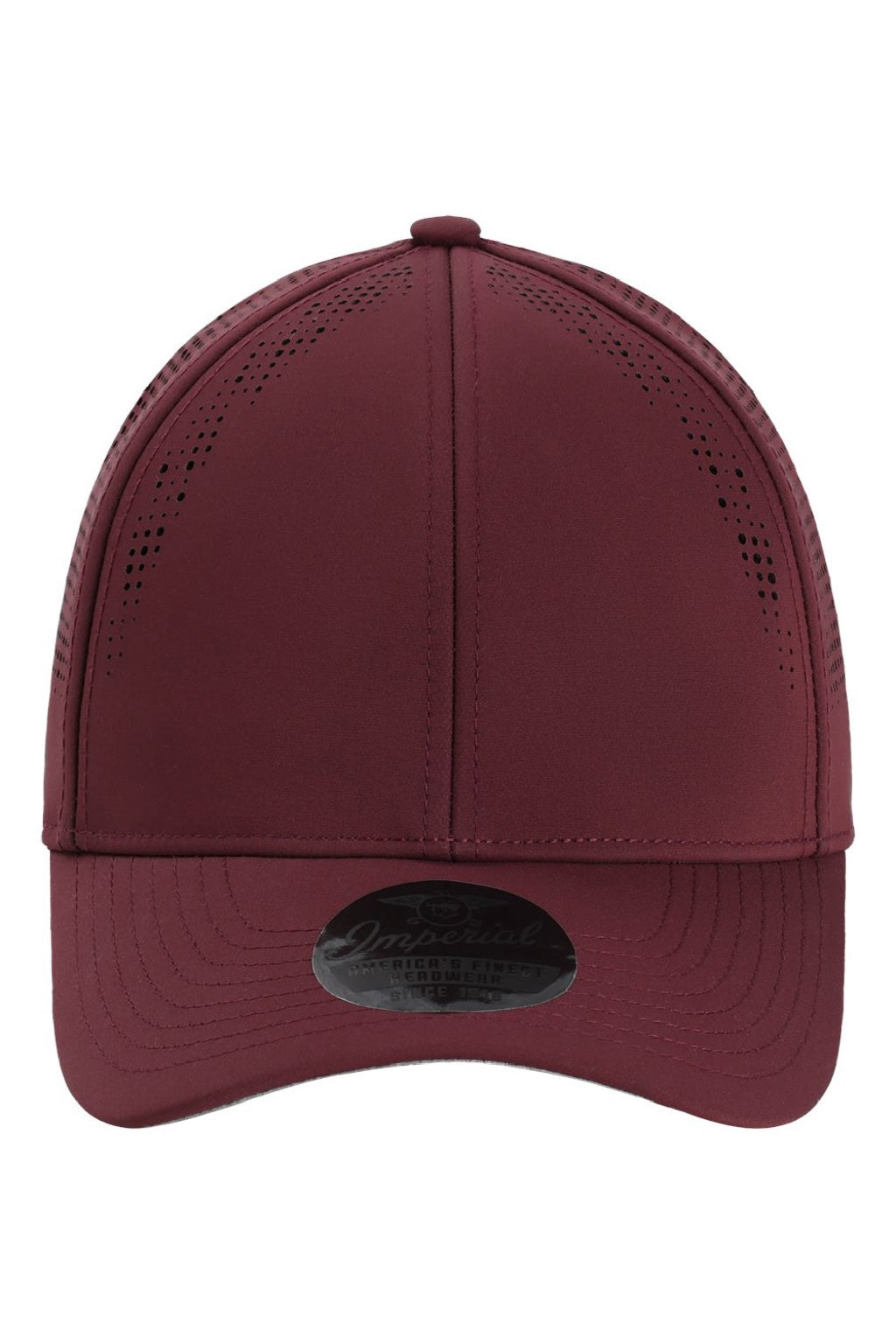 Imperial Hats S1502 Mens The Alpha Adjustable Hat Maroon Flat Front