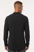 Adidas A597 Mens Long Sleeve Henley T-Shirt Black Model Back