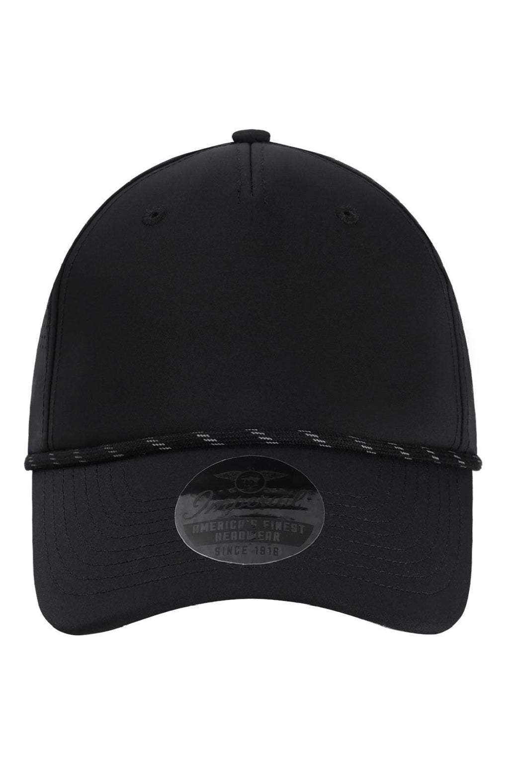 Imperial Hats S1505 Mens The Dyno Adjustable Hat Black Flat Front
