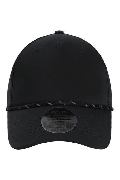 Imperial Hats S1505 Mens The Dyno Adjustable Hat Black Flat Front