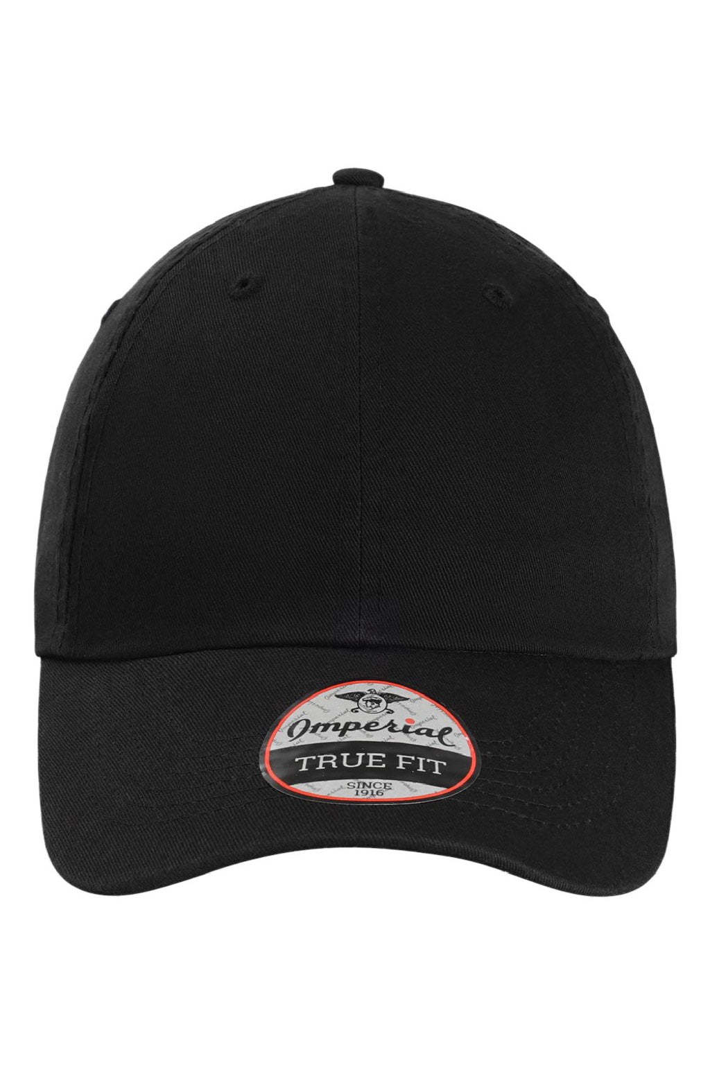 Imperial Hats X210B Mens The Original Buckle Dad Hat Black Flat Front