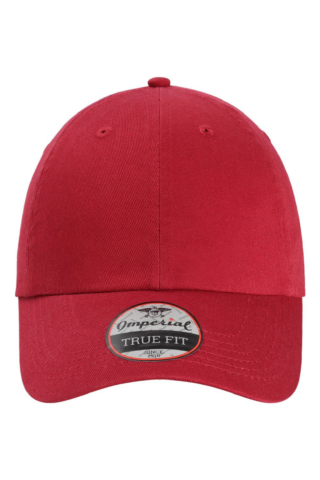 Imperial Hats X210B Mens The Original Buckle Dad Hat Cardinal Red Flat Front
