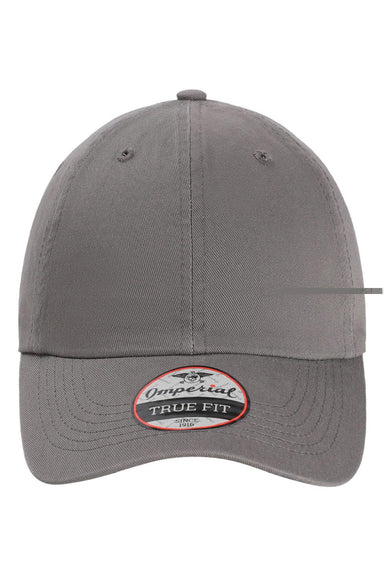 Imperial Hats X210B Mens The Original Buckle Dad Hat Charcoal Grey Flat Front