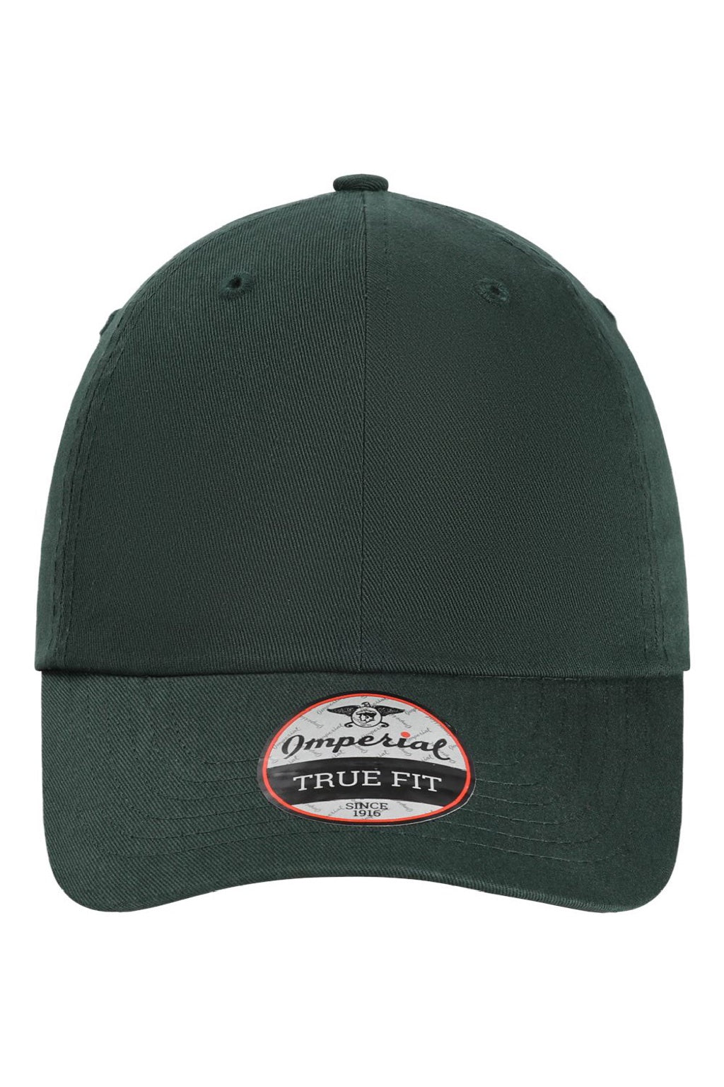 Imperial Hats X210B Mens The Original Buckle Dad Hat Dark Green Flat Front