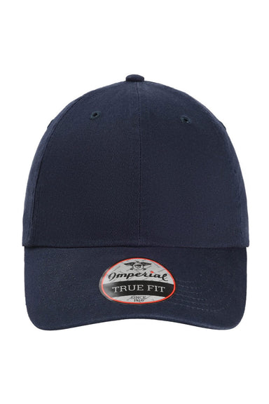 Imperial Hats X210B Mens The Original Buckle Dad Hat Navy Blue Flat Front