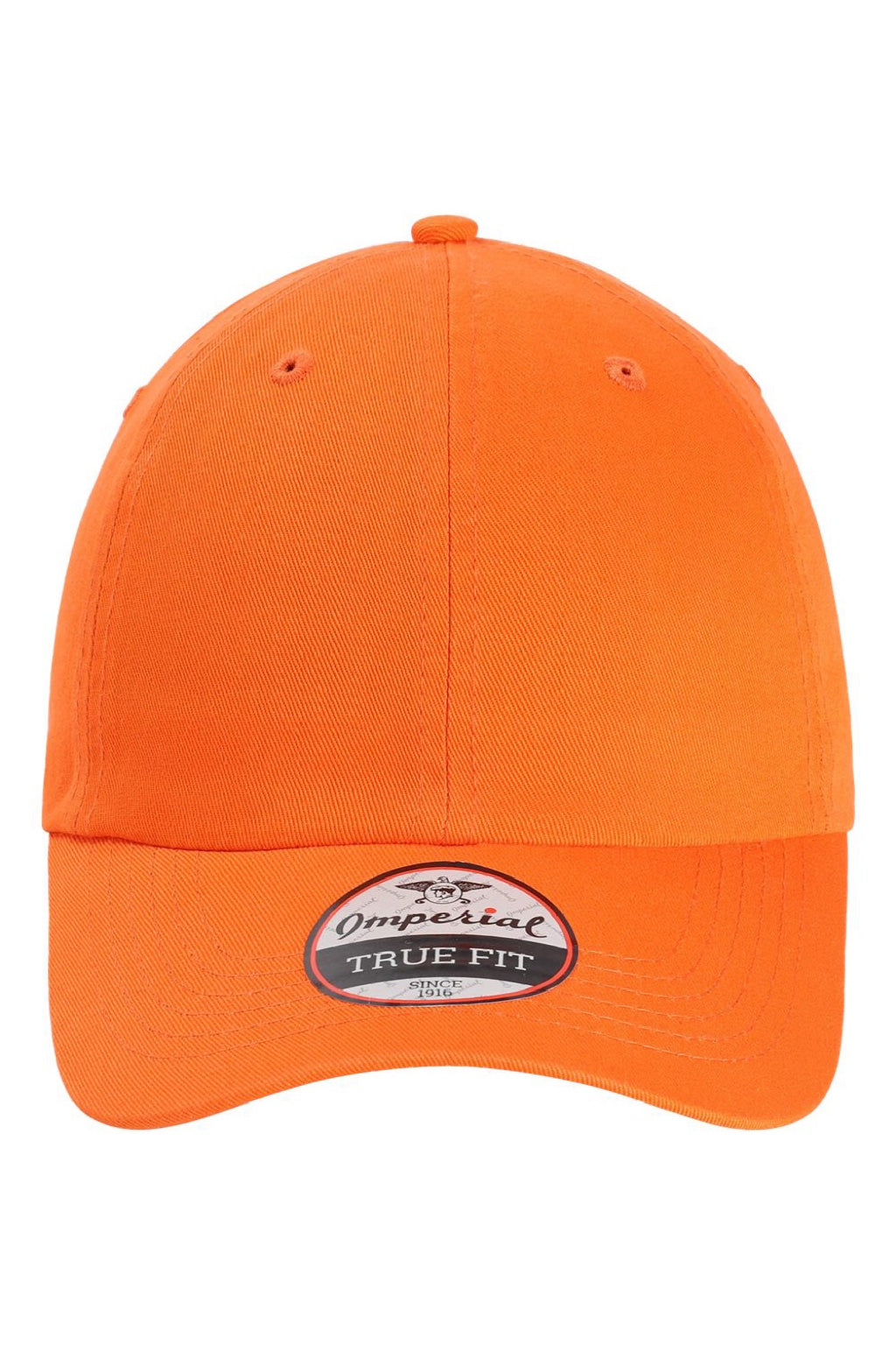 Imperial Hats X210B Mens The Original Buckle Dad Hat Orange Flat Front