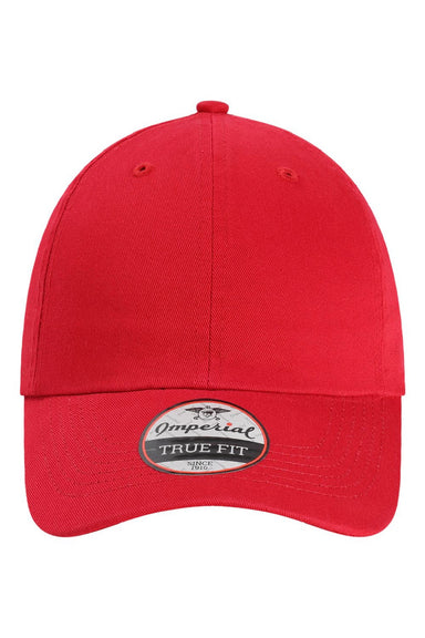 Imperial Hats X210B Mens The Original Buckle Dad Hat Red Flat Front