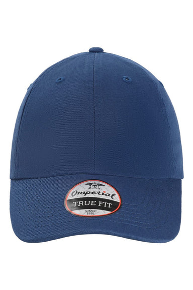 Imperial Hats X210B Mens The Original Buckle Dad Hat Royal Blue Flat Front