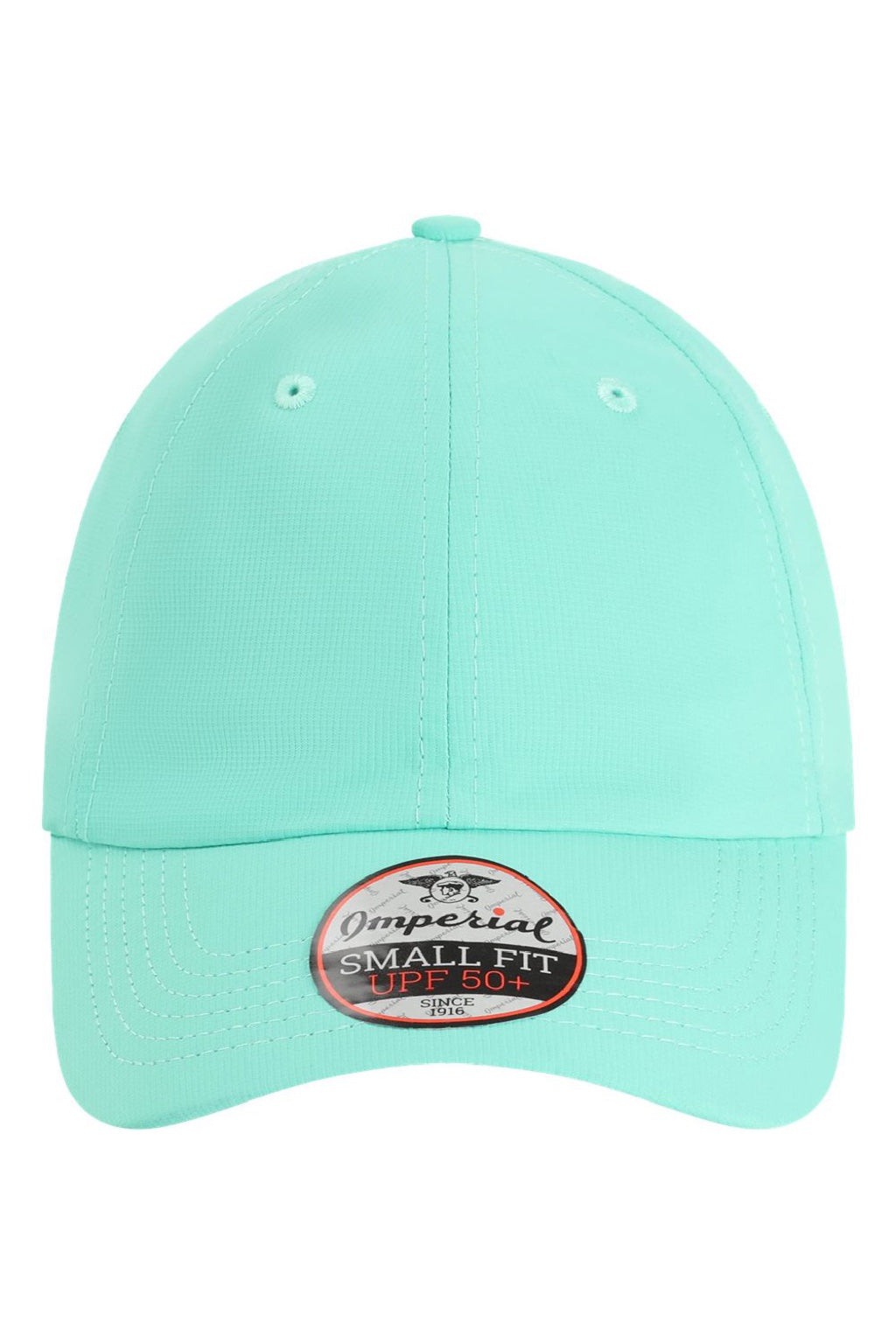 Imperial Hats L210P Mens The Original Small Fit Performance Adjustable Hat Aqua Green Flat Front