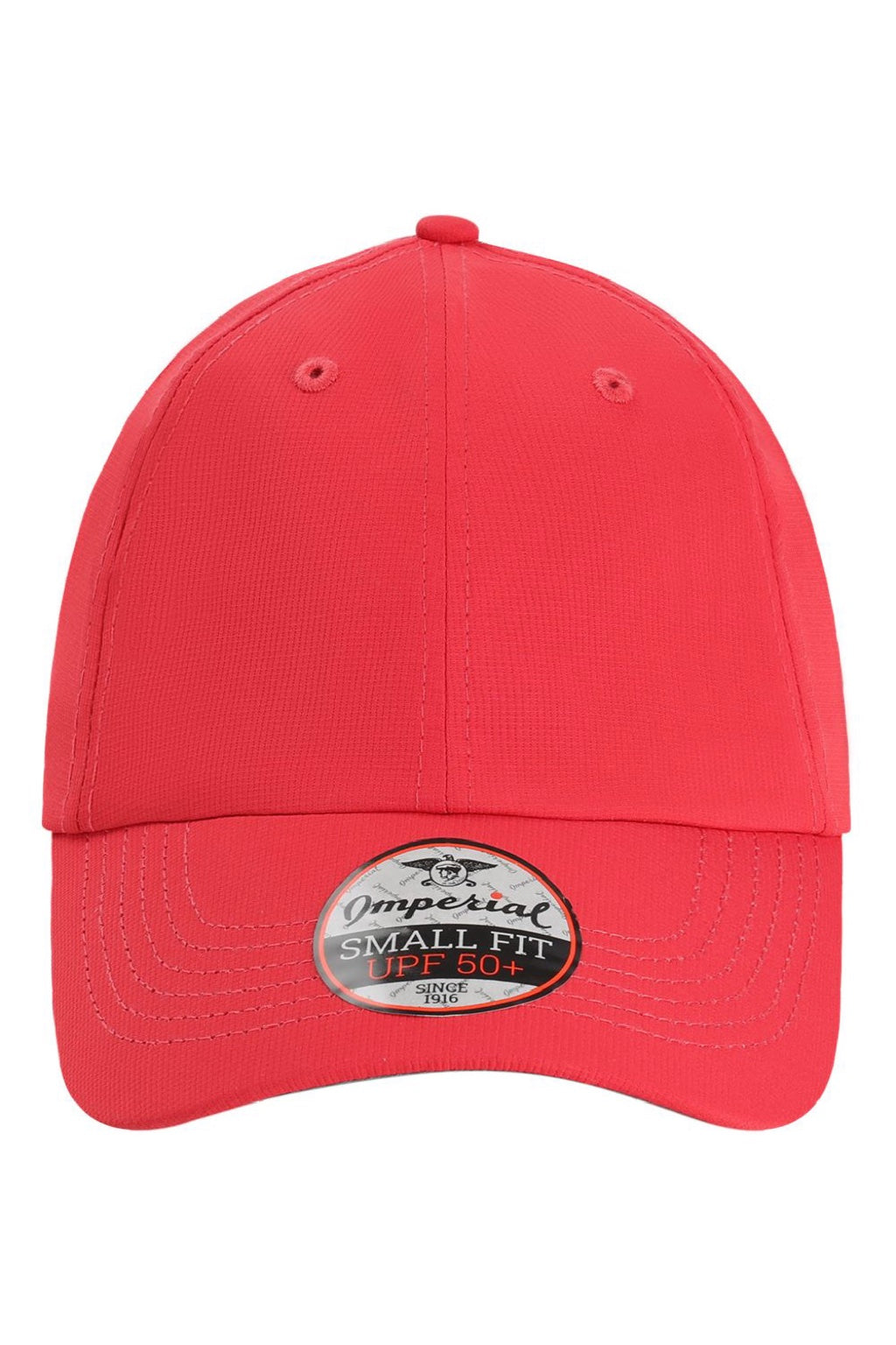 Imperial Hats L210P Mens The Original Small Fit Performance Adjustable Hat Nantucket Red Flat Front