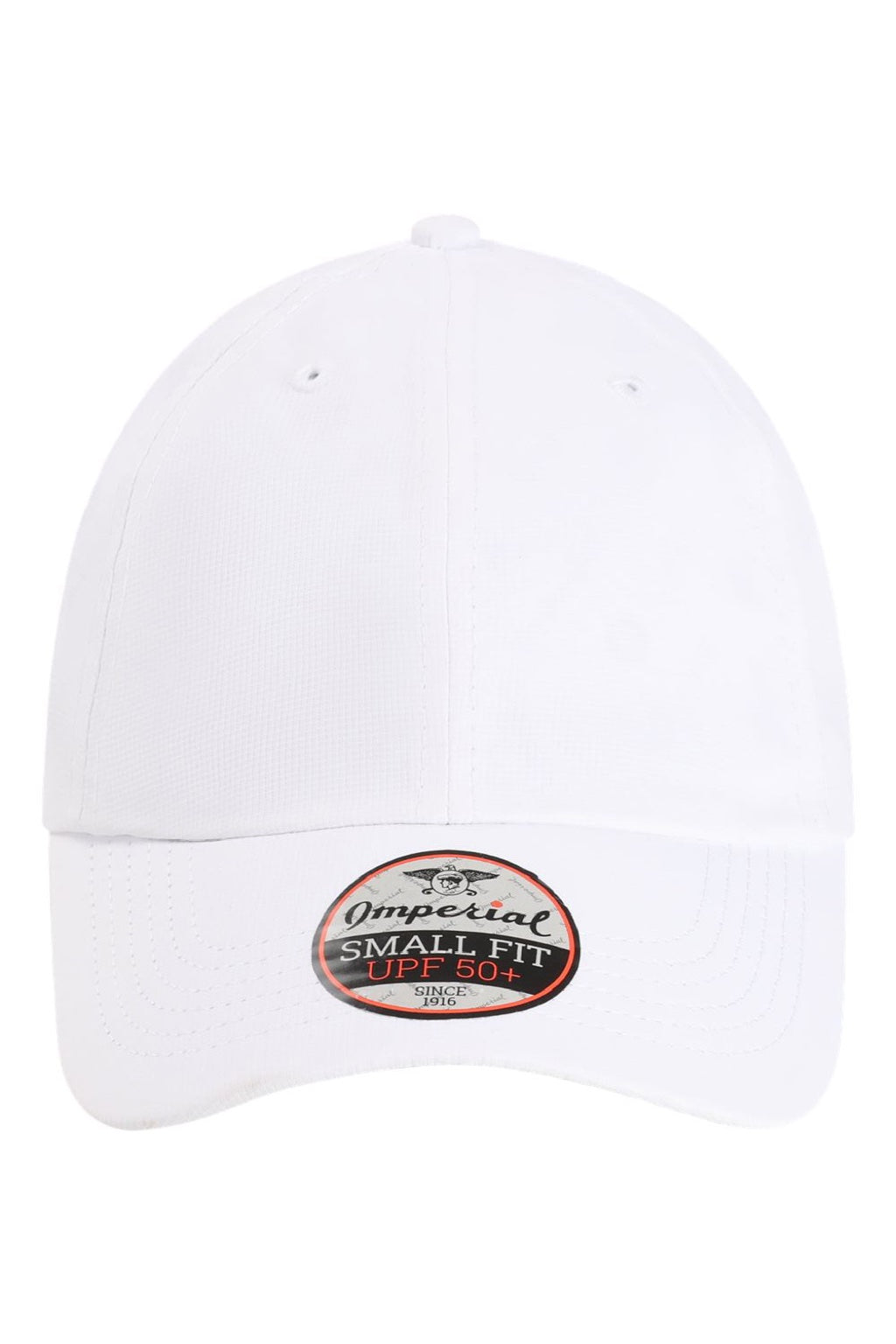 Imperial Hats L210P Mens The Original Small Fit Performance Adjustable Hat White Flat Front