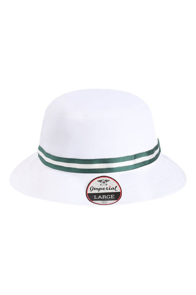 Imperial Hats 1371P Mens The Oxford Performance Bucket Hat White/Green Flat Front