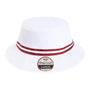 Imperial Hats Mens The Oxford UPF 50+ Performance Bucket Hat - White/Maroon - New