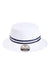 Imperial Hats 1371P Mens The Oxford Performance Bucket Hat White/Navy Blue Flat Front