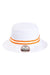 Imperial Hats 1371P Mens The Oxford Performance Bucket Hat White/Orange Flat Front