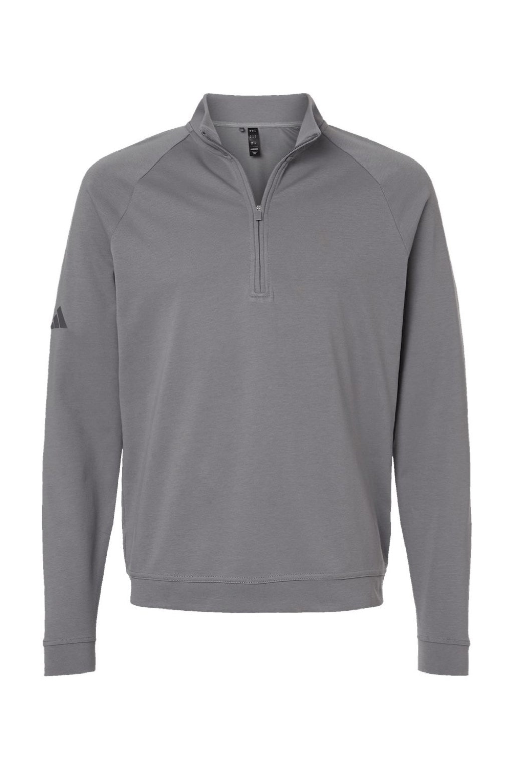 Adidas A598 Mens Club 1/4 Zip Sweatshirt Grey Flat Front