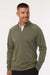 Adidas A598 Mens Club 1/4 Zip Sweatshirt Olive Strata Model Front