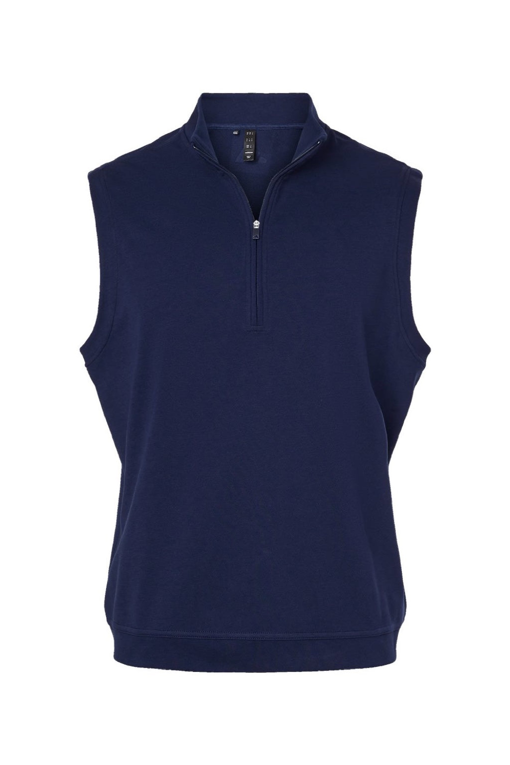 Adidas A599 Mens Club 1/4 Zip Vest Collegiate Navy Blue Flat Front
