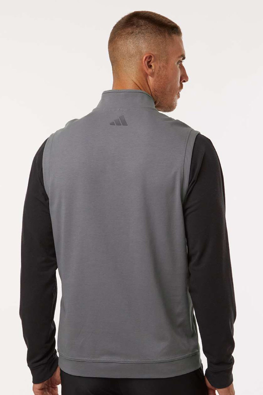 Adidas A599 Mens Club 1/4 Zip Vest Grey Model Back