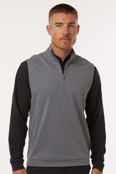 Adidas A599 Mens Club 1/4 Zip Vest Grey Model Front