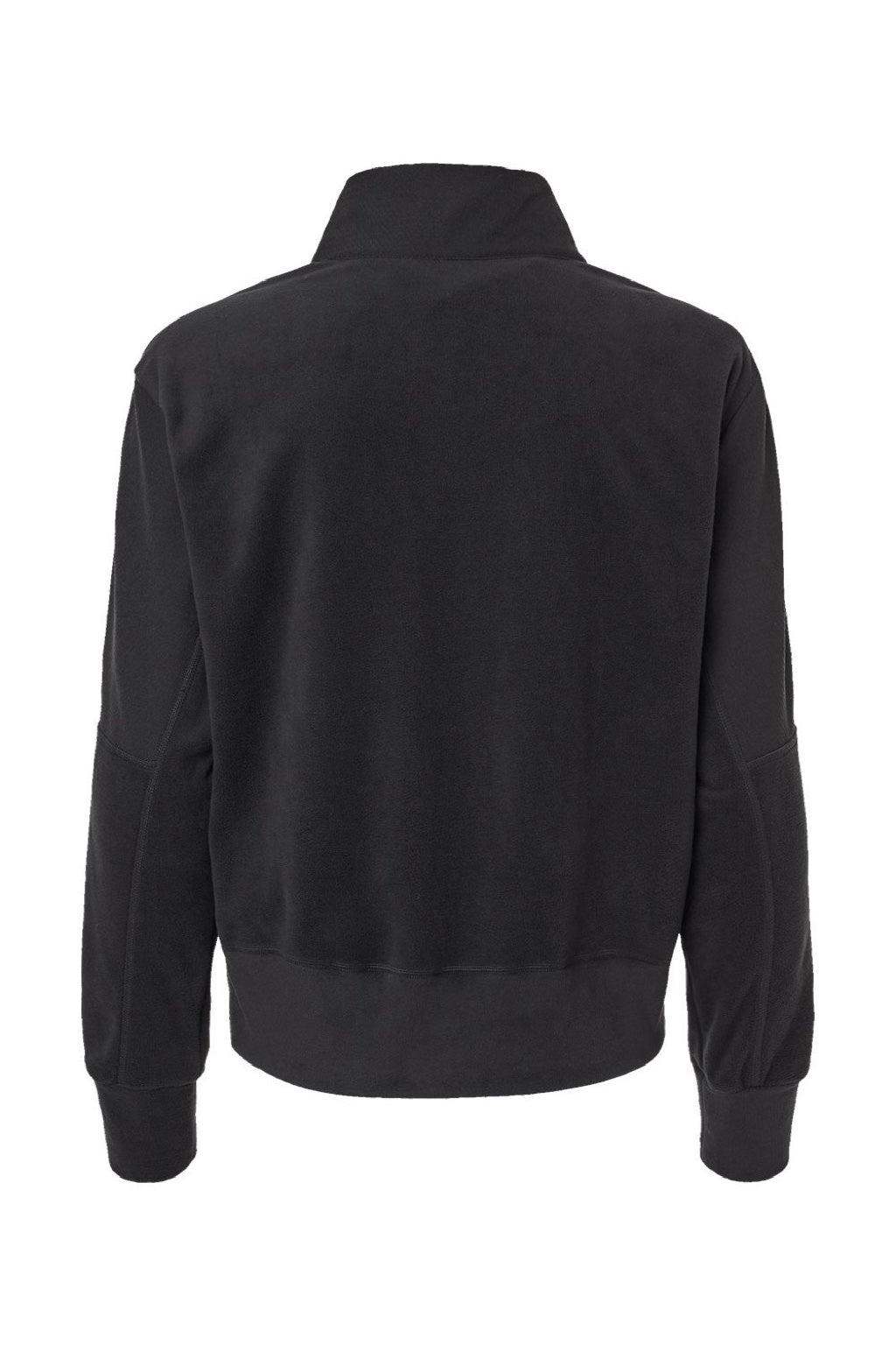 Adidas A601 Womens Fleece 1/4 Zip Sweatshirt Black Flat Back