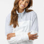 Adidas Womens Fleece 1/4 Zip Sweatshirt w/ Pockets - Halo Blue - New