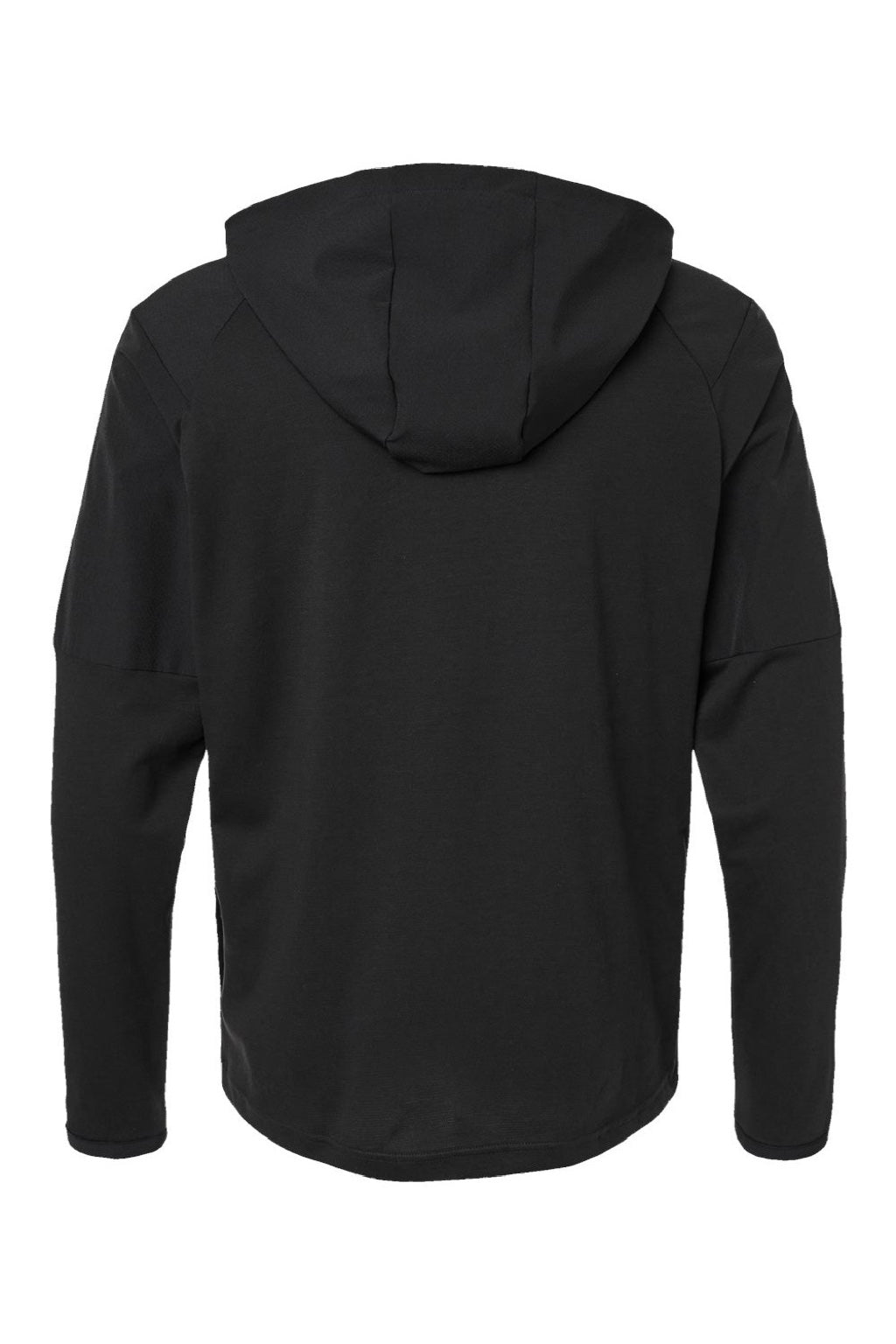 Adidas A607 Mens 1/4 Zip Hooded Anorak Jacket Black Flat Back