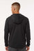 Adidas A607 Mens 1/4 Zip Hooded Anorak Jacket Black Model Back