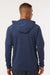 Adidas A607 Mens 1/4 Zip Hooded Anorak Jacket Crew Navy Blue Model Back