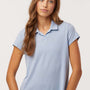 Adidas Womens Short Sleeve Polo Shirt - Dawn Blue Melange - New
