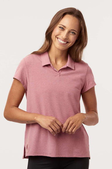 Adidas A690 Womens Short Sleeve Polo Shirt Strata Pink Melange Model Front