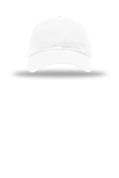 Richardson Hats 111 Mens Garment Washed Snapback Trucker Hat White Flat Front