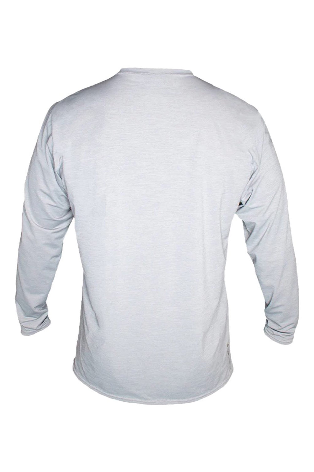 Anetik MVLPRL8 Mens Low Pro Tech Long Sleeve Crewneck T-Shirt Heather Alloy Grey Flat Back