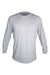 Anetik MVLPRL8 Mens Low Pro Tech Long Sleeve Crewneck T-Shirt Heather Alloy Grey Flat Front