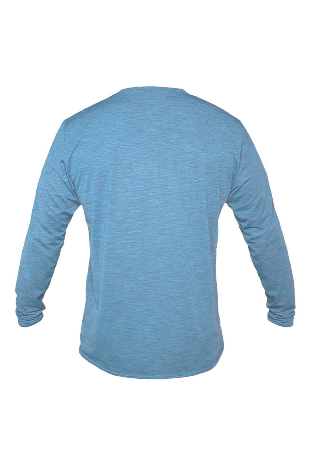 Anetik MVLPRL8 Mens Low Pro Tech Long Sleeve Crewneck T-Shirt Heather Bahama Blue Flat Back