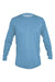 Anetik MVLPRL8 Mens Low Pro Tech Long Sleeve Crewneck T-Shirt Heather Bahama Blue Flat Front