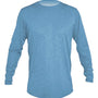 Anetik Mens Low Pro Tech Moisture Wicking Long Sleeve Crewneck T-Shirt - Heather Bahama Blue - New