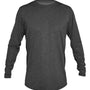 Anetik Mens Low Pro Tech Moisture Wicking Long Sleeve Crewneck T-Shirt - Heather Charcoal Grey - New